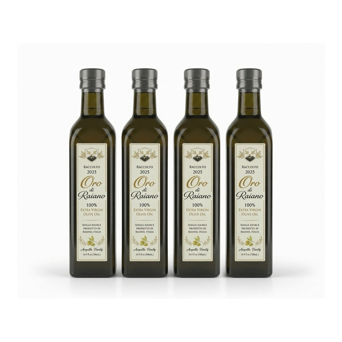 Oro di Raiano Extra Virgin Olive Oil — 500mL, Raccolto 2025