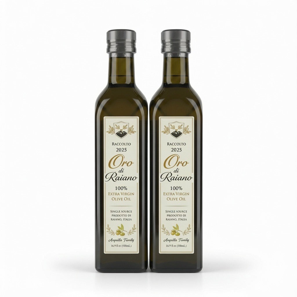 Oro di Raiano Extra Virgin Olive Oil — 500mL, Raccolto 2025
